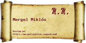 Mergel Miklós névjegykártya