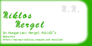 miklos mergel business card